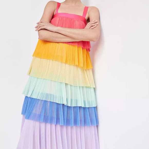 Anthropologie Dresses & Skirts - Anthropologie Multicolor Tiered Midi Dress